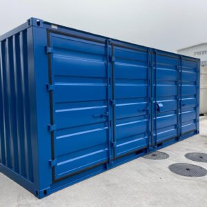 Conteneur de stockage Open Side 20 pieds Bleu