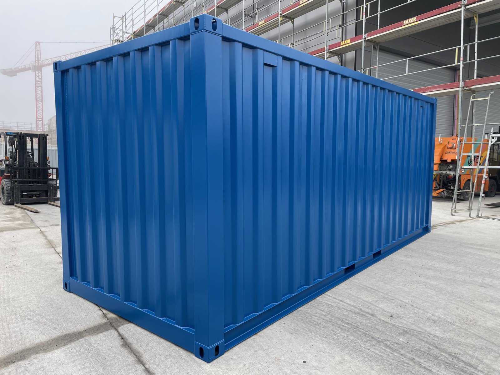 Conteneur de stockage Open Side 20 pieds Bleu
