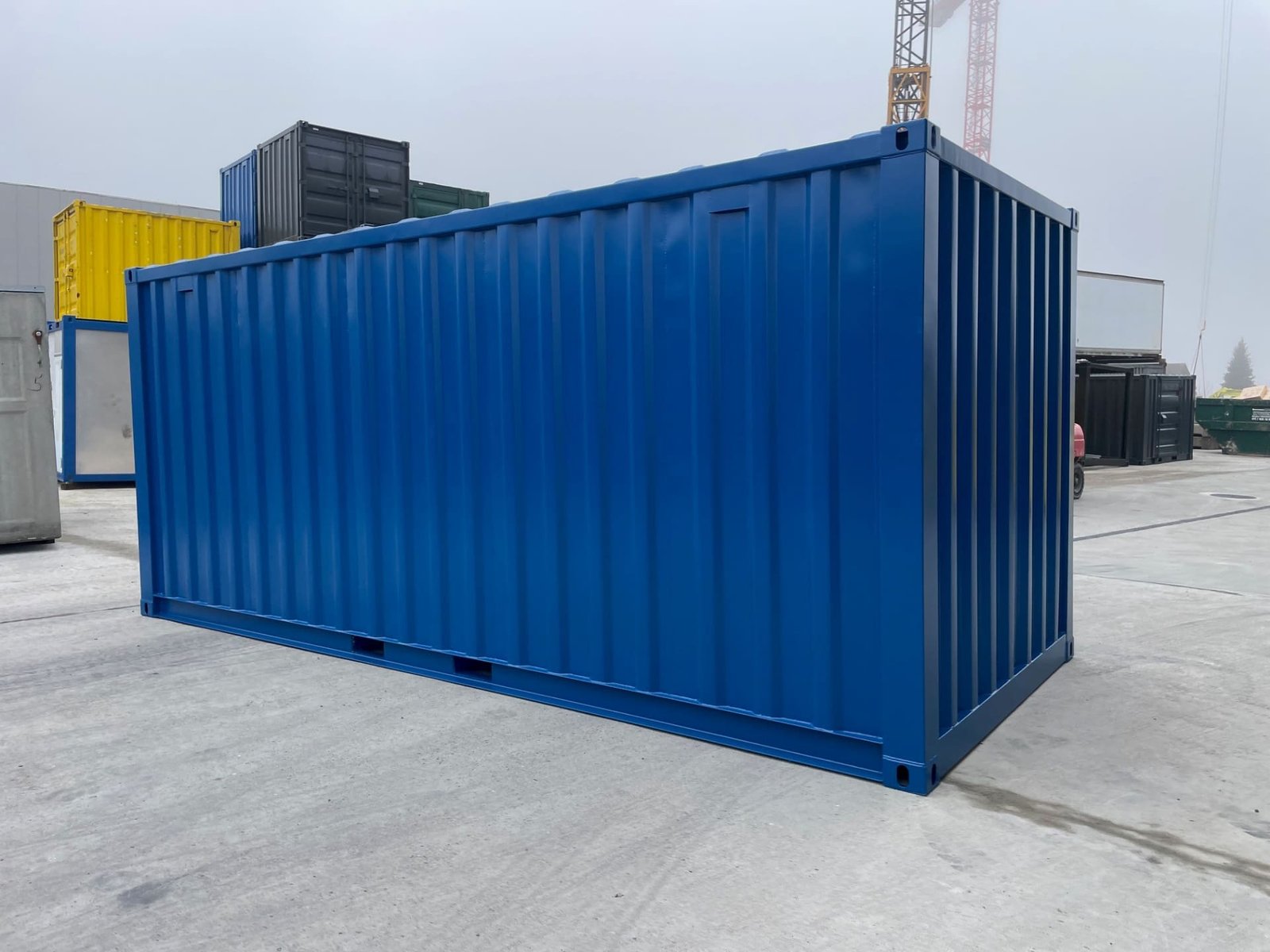 Conteneur de stockage Open Side 20 pieds Bleu