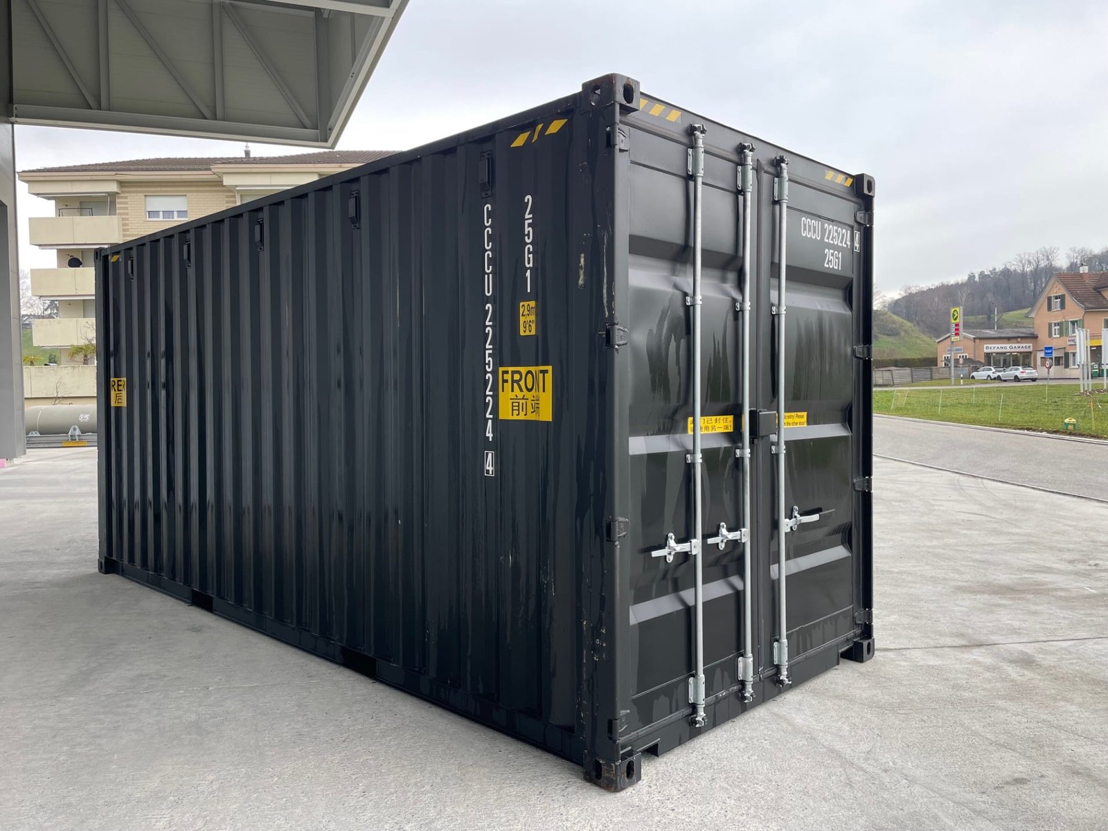  Conteneur maritime High Cube 20 pieds Double Porte Noir